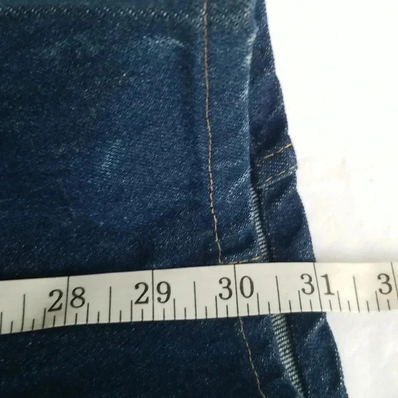 Western Roebucks Dark Blue Jeans 36x30 starched Creased Vintage - Picture 9 of 13